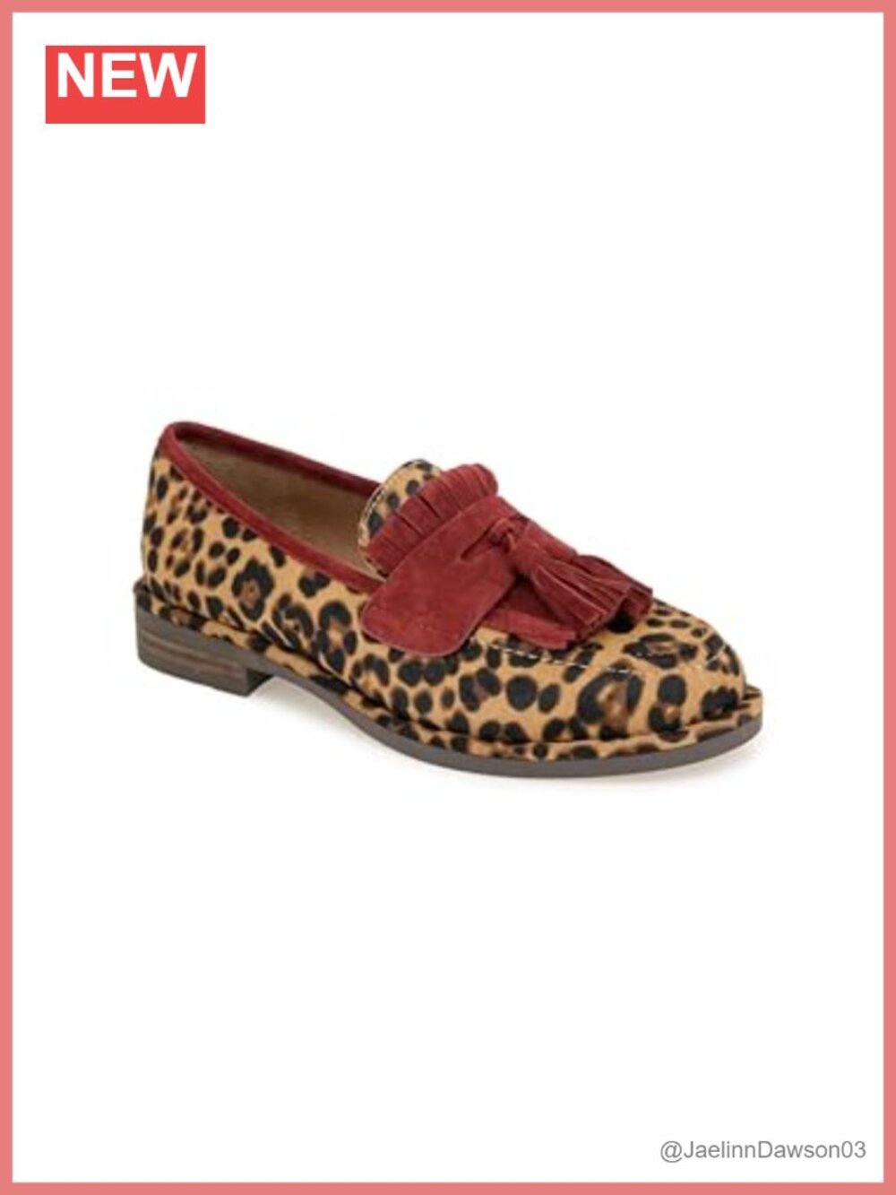Women's Leather Slip-On Loafer Flats with Tassel Detail and Arch Support